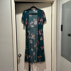 Grace & Lace Floral Green Kimono